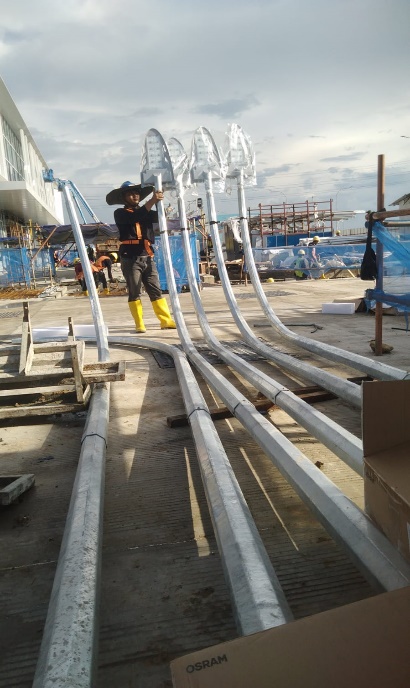 Instalasi PJU Grand Outlet Mall